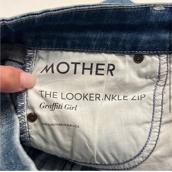 MOTHER the Looker Ankle ZIP Graffiti Girl - Picture 2 of 6